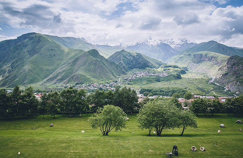 The Causasian Mountains in Georgia
