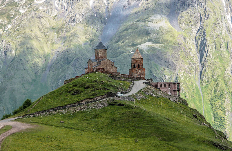 Historical church in the Georgian Caucasus